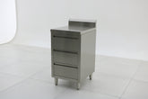 Stainless Steel Cabinet with THREE Pull Out Drawers with splash back EZ Stainless Pty Ltd